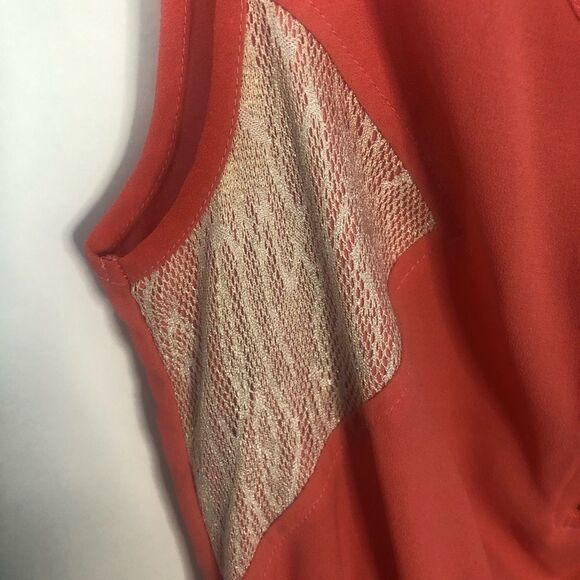 Chloe k coral pink casual dress zip front 0129 - Picture 4 of 7